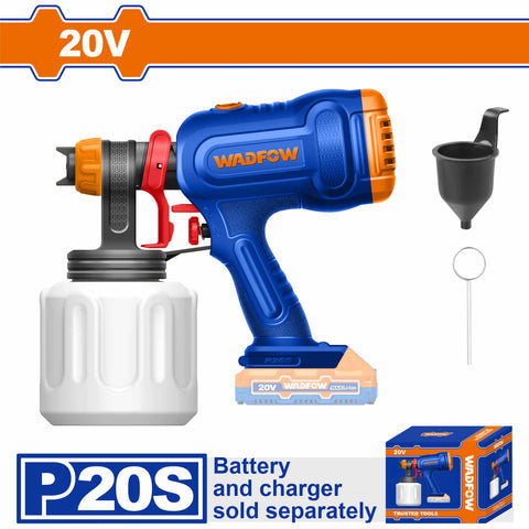 [SKUIMG]WSU3066|WSU3066.jpg|PISTOLA DE PINTAR INALAMBRICA 20V PRESION DE PULVERIZACION: 0.1-0.2BAR FLUJO MAXIMO: 650ML/MIN VISCO