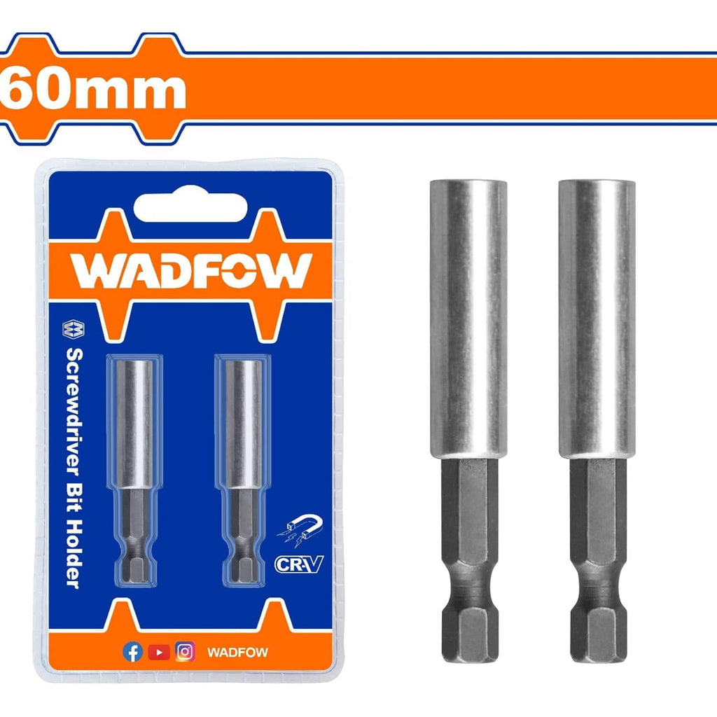 [SKUIMG]WSV2K01|WSV2K01.jpg|PORTA PUNTAS DE DESTORNILLADOR 60MM. ACERO. SET DE 2 PIEZAS.