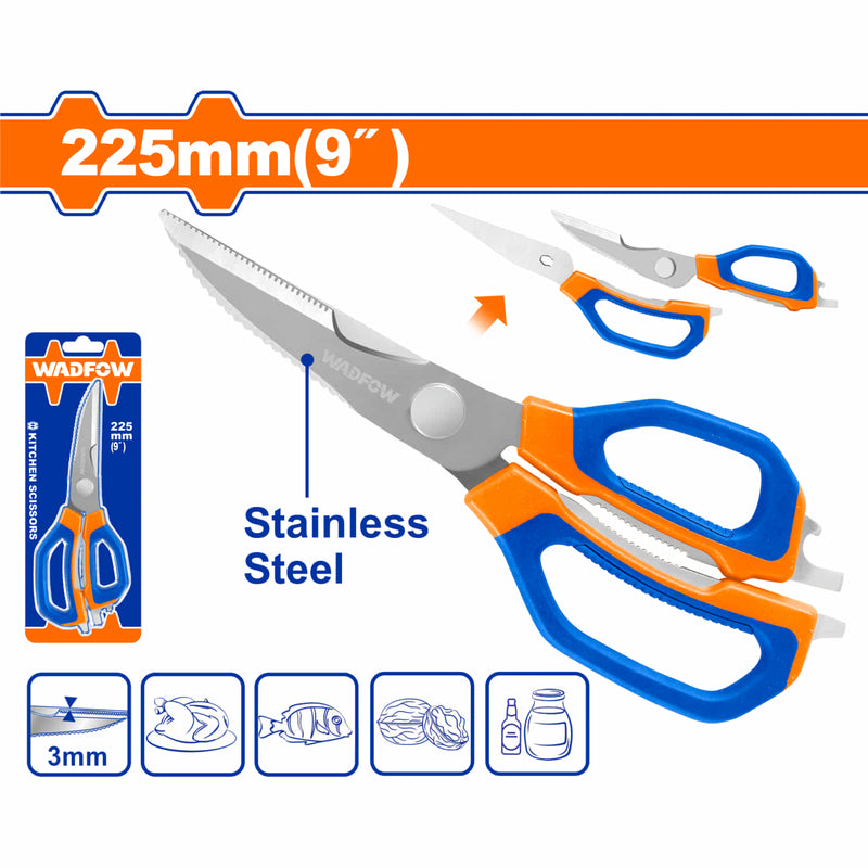 [SKUIMG]WSX1605|TIJERA DE COCINA 9" DE ACERO INOXIDABLE. ANCHO DE LA HOJILLA: 3.0MM. I