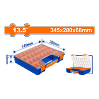 [SKUIMG]WTB1311|ORGANIZADOR DE PLÁSTICO DE 13.5" 345X280X68MM. CON ASA INCORPORADA. COMPARTIMIENTO EXTRAIBLES.