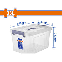 [SKUIMG]WTB2335|WTB2335.jpg|CAJA PLASTICA DE ALMACENAMIENTO PLÁSTICO 33L.