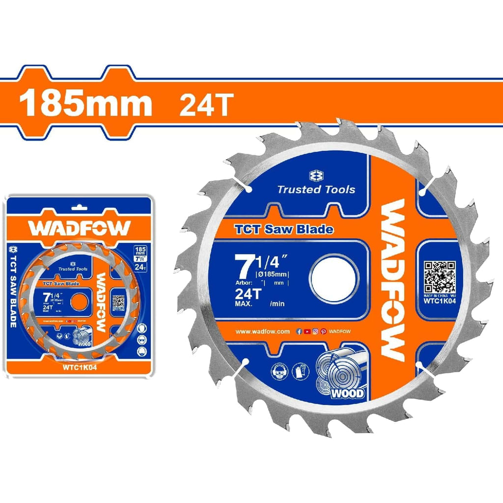 [SKUIMG]WTC1K04|DISCOS DE CORTE SIERRA TCT 185MM. ANILLO REDUCTOR: 16MM. PARA USAR EN CORTE DE MADERA.