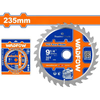 [SKUIMG]WTC1K06|DISCOS DE CORTE SIERRA TCT 235MM. ANILLOS REDUCTORES 16MM Y 25.4MM. PARA CORTE EN MADERA.