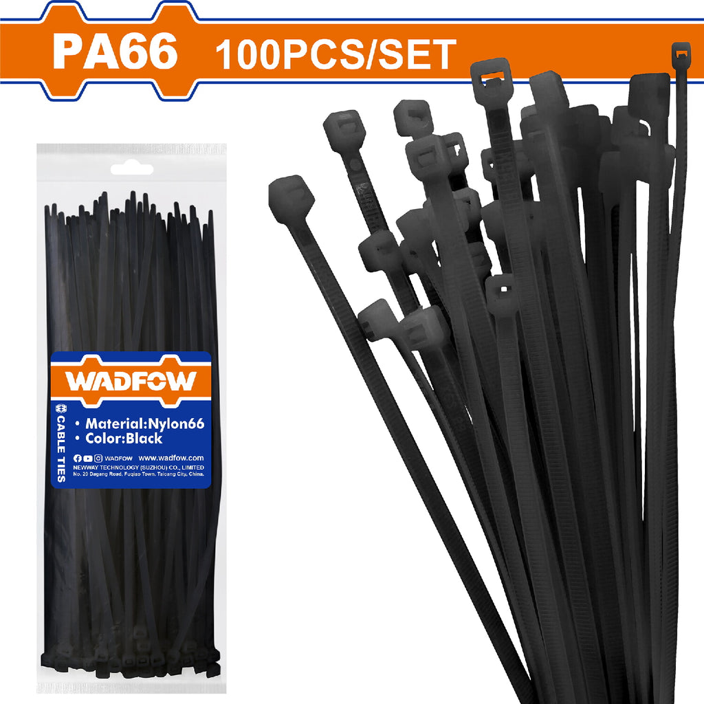 [SKUIMG]WTEB510025|ZUNCHOS PLÁSTICOS. SET 100 PIEZAS. NEGRO. NYLON.