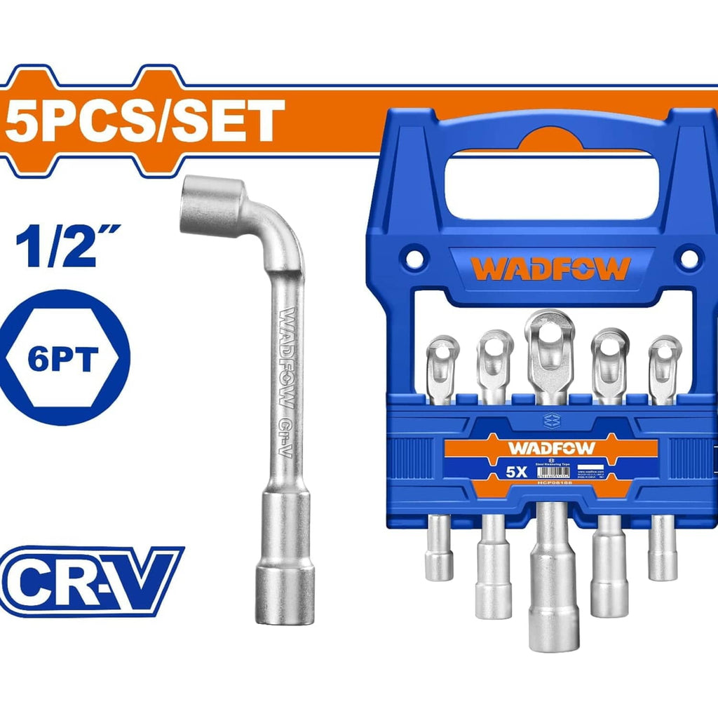 [SKUIMG]WTH4205|WTH4205.jpg|LLAVES EN L PARA SOCKETS 1/2" DE 5 PIEZAS. CR-V. ACERO INDUSTRIAL. TRATAMIENTO TÉRMICO. (JUEGO)