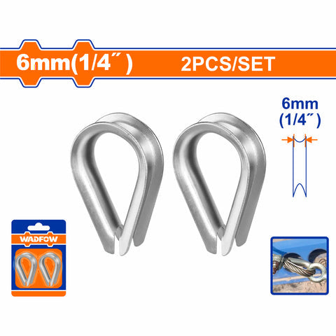 [SKUIMG]WTHB2K06|GUARDACABOS CABLE DE ACERO. ACERO AL CARBONO ELECTRO GALVANIZADO PARA CABLES DE ALAMBRE. DEDAL DE CU