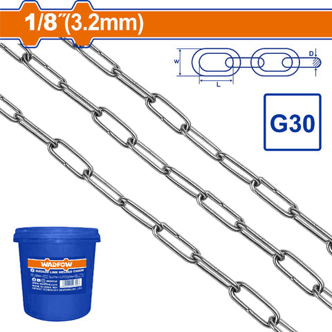 [SKUIMG]WTLT1B03|WTLT1B03.jpg|CADENA SOLDADA GRADO 30 1/8" LONGITUD:125M