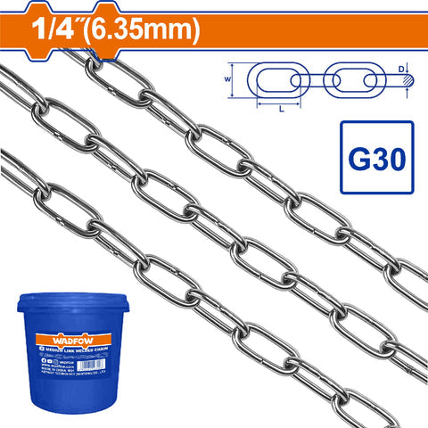 [SKUIMG]WTLT1B06|WTLT1B06.jpg|CADENA SOLDADA GRADO 30 1/4" LONGITUD:37M