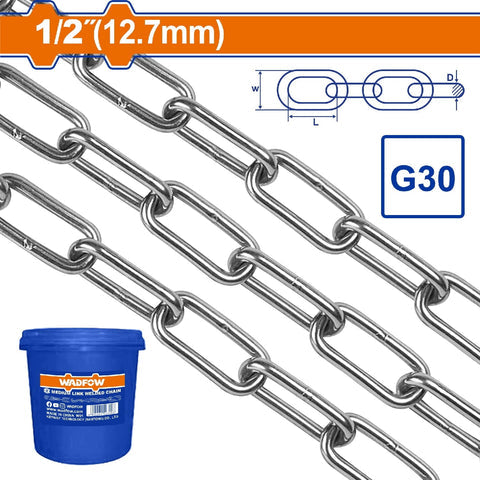 [SKUIMG]WTLT1B12|WTLT1B12.jpg|CADENA SOLDADA GRADO 30 1/2" LONGITUD:8M