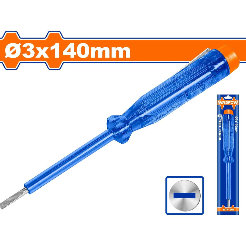 [SKUIMG]WTP1502|WTP1502.jpg|LÁPIZ MEDIDOR PROBADOR DE VOLTAJE. TAMAÑO DE RANURA: 3 X 140MM. AC 100-250V