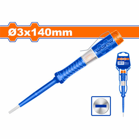 [SKUIMG]WTP2901|WTP2901.jpg|LAPIZ MEDIDOR PROBADOR DE VOLTAJE. TAMANO DE RANURA: 3X140MM. AC100-500V PROBADOR DE CIRCUITO.