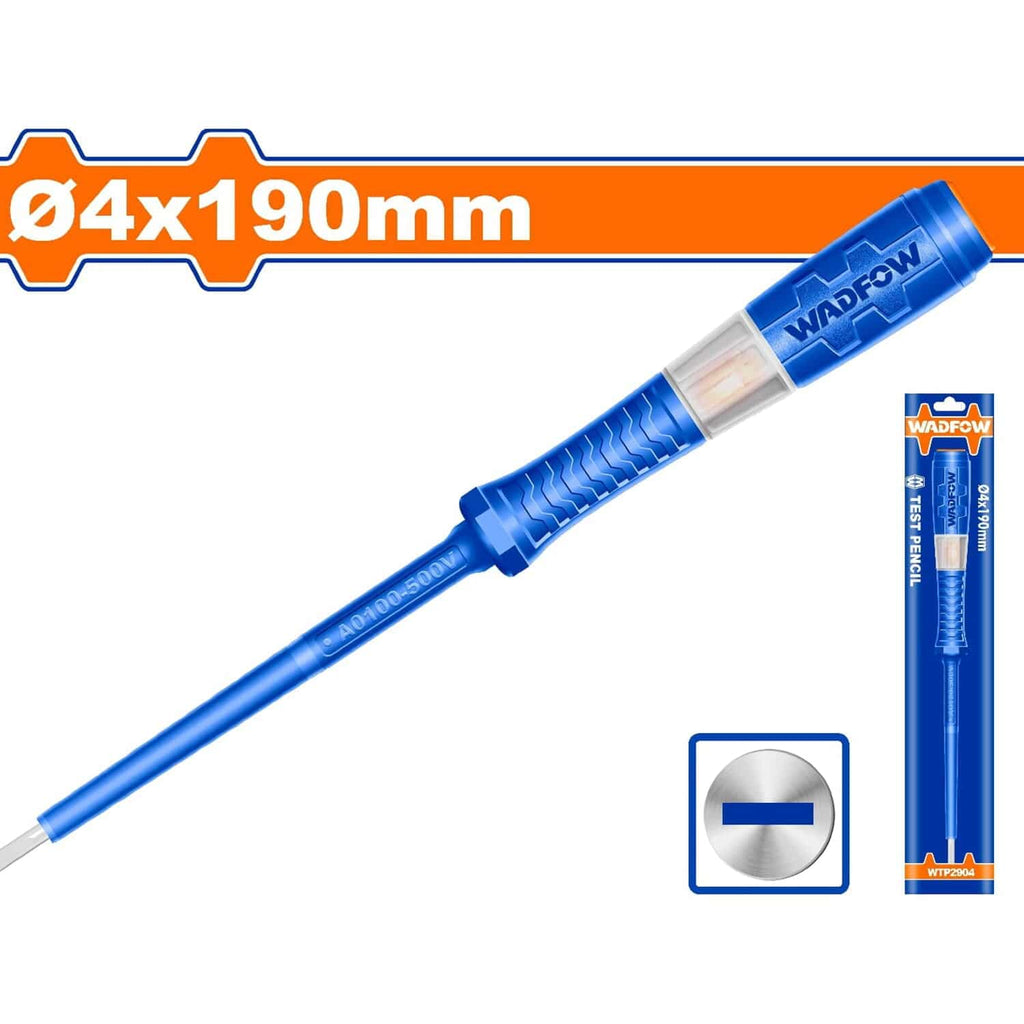 [SKUIMG]WTP2904|WTP2904.jpg|LÁPIZ MEDIDOR PROBADOR DE VOLTAJE. TAMAÑO DE RANURA:4X190MM. AC 100-250V