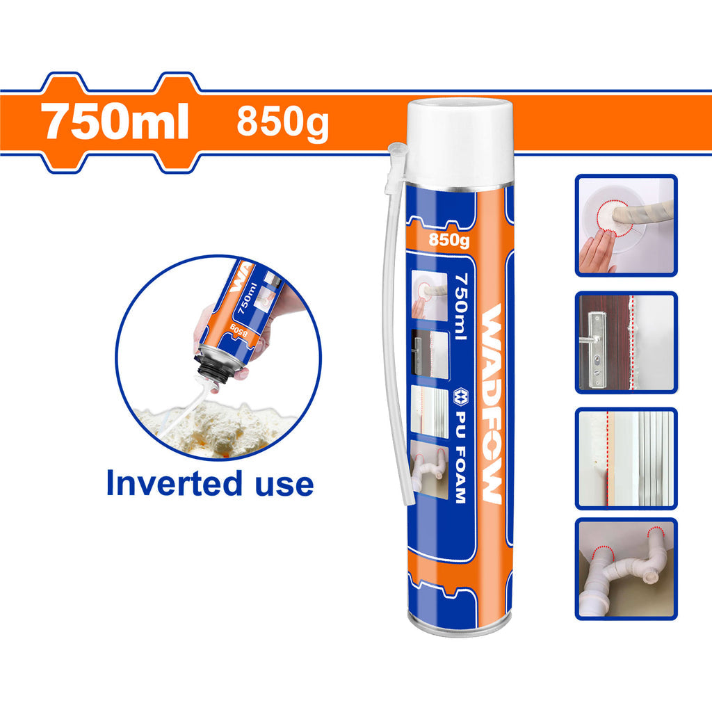 [SKUIMG]WUJ751|ESPUMA EXPANSIVA PU FOAM WADFOW 750 ML. CURADO EN 24 HORAS