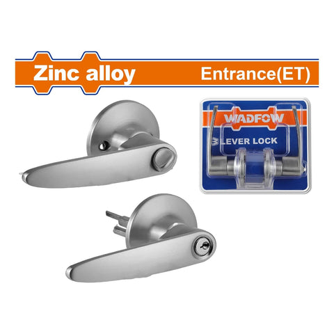 [SKUIMG]WUV1501|WUV1501.jpg|CERRADURA MANIJA TUBULAR PARA RECAMARA 65MM NIQUELADO SATINADO. PALANCA TUBULAR. CERRADURA 3 PALANCA