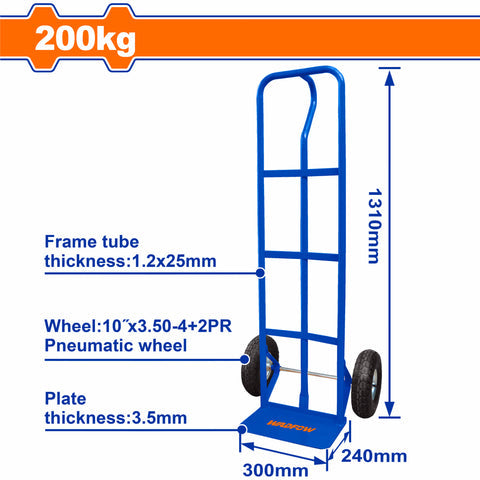 [SKUIMG]WWB2141|CARRETILLA MANUAL DE CARGA PARA 150 KG. ESPESOR DE LOS TUBOS: 1.2 X 25 MM. ALTA CALIDAD. TROLLEY