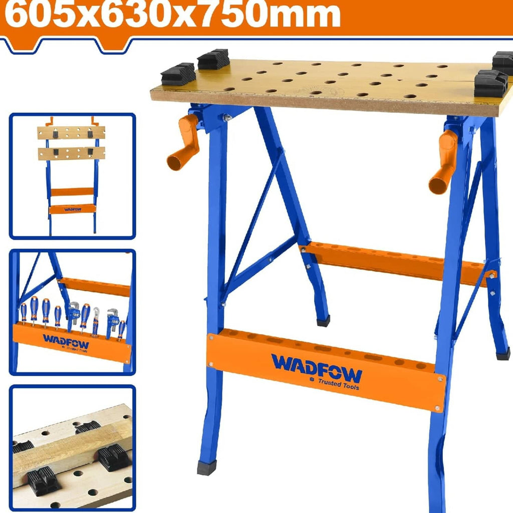 [SKUIMG]WWE1525|BANCO MESA DE TRABAJO PLEGABLE PORTÁTIL. CAP:100 KG. TAMAÑO ABIERTO: 605X630X750MM.