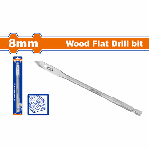 [SKUIMG]WWF1K08|BROCAS PLANAS PARA MADERA. ZANCO HEXAGONAL DE 1/4". MANITAS MILIMETRICAS PARA TALADRO.