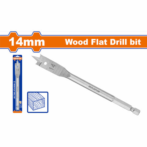 [SKUIMG]WWF1K14|BROCAS PLANAS PARA MADERA. ZANCO HEXAGONAL DE 1/4". MANITAS MILIMETRICAS PARA TALADRO.