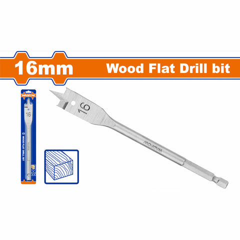 [SKUIMG]WWF1K16|BROCAS PLANAS PARA MADERA. ZANCO HEXAGONAL DE 1/4". MANITAS MILIMETRICAS PARA TALADRO.