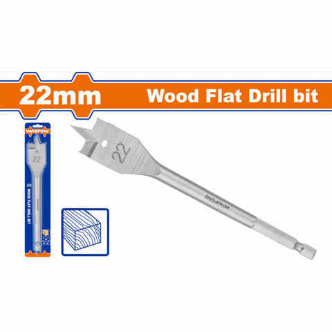 [SKUIMG]WWF1K22|BROCAS PLANAS PARA MADERA. ZANCO HEXAGONAL DE 1/4". MANITAS MILIMETRICAS PARA TALADRO.