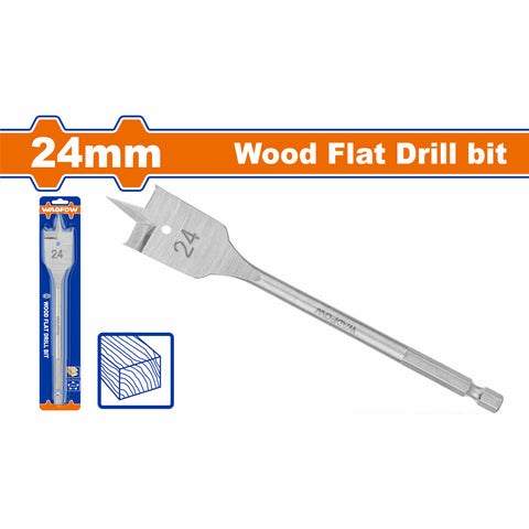 [SKUIMG]WWF1K24|BROCAS PLANAS PARA MADERA. ZANCO HEXAGONAL DE 1/4". MANITAS MILIMETRICAS PARA TALADRO.