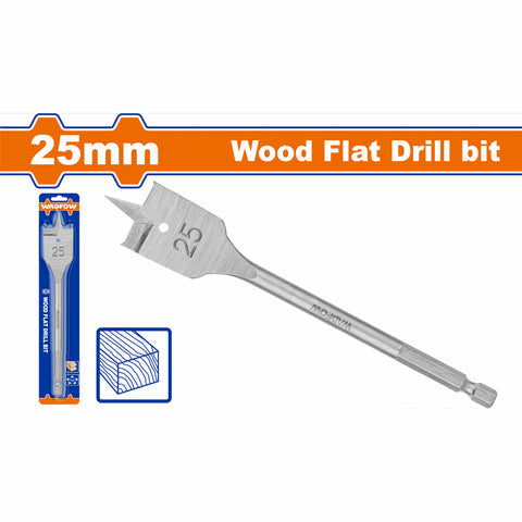 [SKUIMG]WWF1K25|BROCAS PLANAS PARA MADERA. ZANCO HEXAGONAL DE 1/4". MANITAS MILIMETRICAS PARA TALADRO.