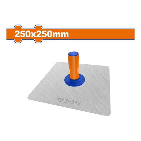 [SKUIMG]WXH2325|WXH2325.jpg|PALETA DE ALUMINIO PARA GYPSUM 250X250MM MANGO DE PLASTICO. HALCON DE YESO. BANDEJA PARA GYSPUM DRYW