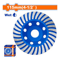 [SKUIMG]WXK1501|DISCO DE DESBASTE PARA CONCRETO 4-1/2" SUPERFICIE HÚMEDA. RUEDA COPA DE DIAMANTE