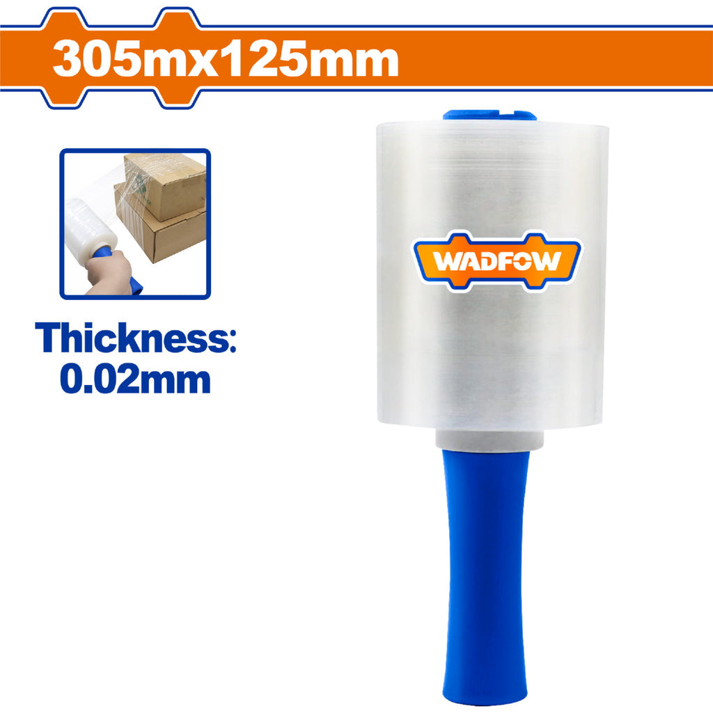 [SKUIMG]WXR1303|ROLLO DE STRETCH FILM TRANSPARENTE LONGITUD: 305M ESPESOR: 0.02MM. IDEAL PARA ASA GIRATORIA.