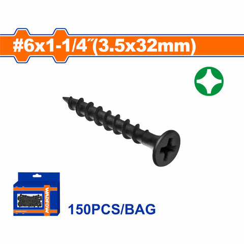 [SKUIMG]WXS1513A|WXS1513A.jpg|TORNILLOS PARA GYPSUM (YESO) ROSCA GRUESA. CABEZA DE TROMPETA. FOSFATIZADO. PHILLIPS.