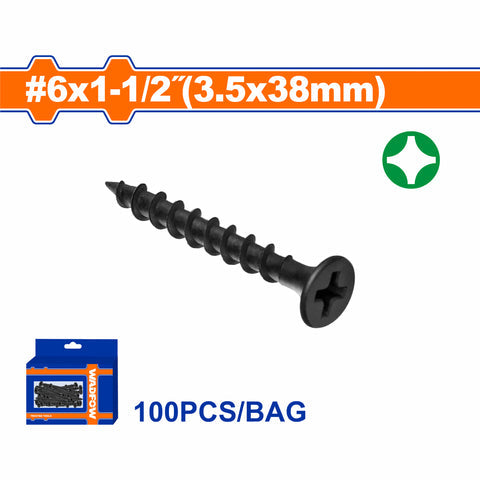 [SKUIMG]WXS1515A|WXS1515A.jpg|TORNILLOS PARA GYPSUM (YESO) ROSCA GRUESA. CABEZA DE TROMPETA. FOSFATIZADO. PHILLIPS.