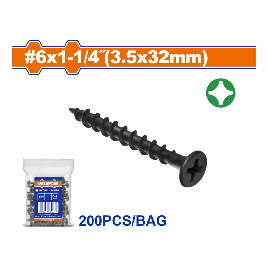 [SKUIMG]WXS1913|WXS1913.jpg|TORNILLOS PARA GYPSUM (YESO). ROSCA GRUESA. FOSFATIZADO. PHILLIPS. 200 PZAS.