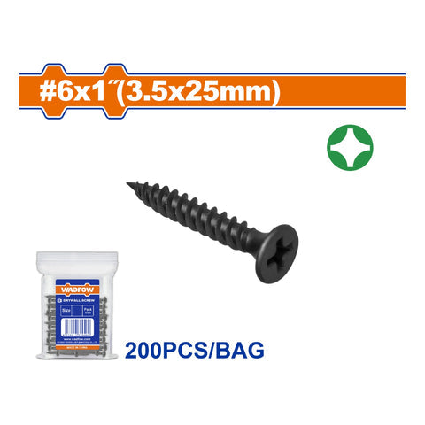 [SKUIMG]WXS2912|WXS2912.jpg|TORNILLOS PARA GYPSUM (YESO) ROSCA FINA. CABEZA DE TROMPETA. FOSFATIZADO. PHILLIPS.
