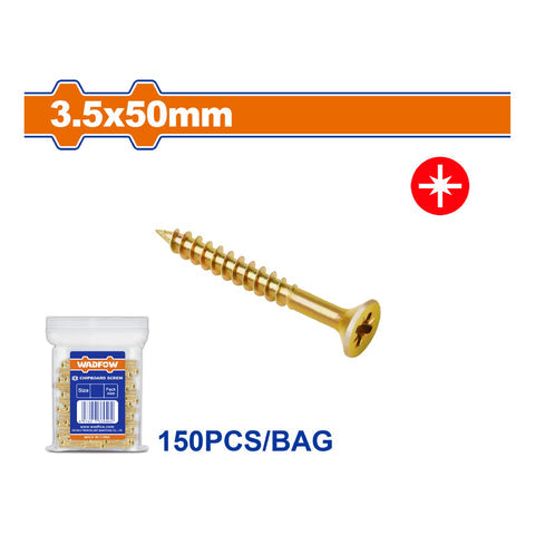 [SKUIMG]WXS5912|WXS5912.jpg|TORNILLOS PARA AGLOMERADO POZIDRIVE. CABEZA AVELLANADA. AMARILLO.