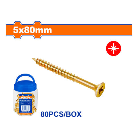 [SKUIMG]WXS5T44|WXS5T44.jpg|TORNILLOS PARA AGLOMERADO POZIDRIVE. CABEZA AVELLANADA. AMARILLO.