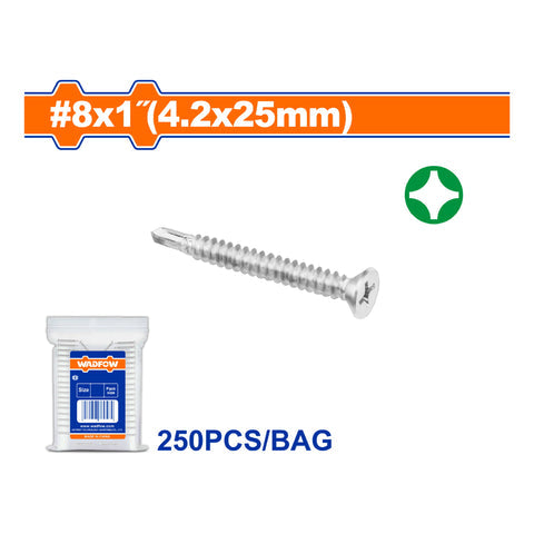[SKUIMG]WXSE925|TORNILLOS PUNTA BROCA PHILLIPS AVELLANADO. ACABADO ZINC. PARA PERFORAR.