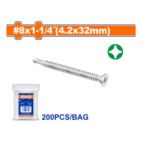 [SKUIMG]WXSE926|TORNILLOS PUNTA BROCA PHILLIPS AVELLANADO. ACABADO ZINC. PARA PERFORAR.