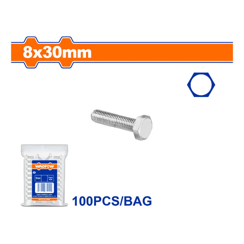 [SKUIMG]WXSP924|WXSP924.jpg|TORNILLOS HEXAGONALES ROSCA COMPLETA. ACABADO GALVANIZADO. PERNO HEXAGONALES