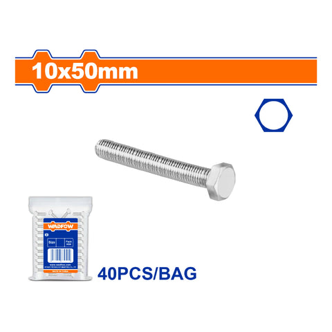[SKUIMG]WXSP936|TORNILLOS HEXAGONALES ROSCA COMPLETA. ACABADO GALVANIZADO. PERNO HEXAGONALES