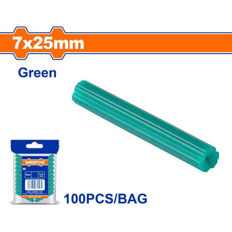 [SKUIMG]WXTA931|TACOS DE ANCLAJE PLASTICO EXTRUIDO COLOR: VERDE. SE VENDE EN SET.