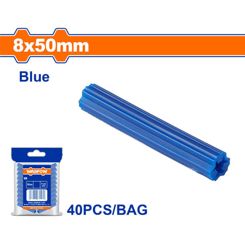 [SKUIMG]WXTA943|TACOS DE ANCLAJE PLASTICO EXTRUIDO COLOR: AZUL. SE VENDE EN SET.