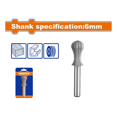 [SKUIMG]WYE1K02|FRESA LIMA ROTATIVA REDONDA.GCR15. VASTAGO:6MM. CABEZA:13MM. PARA MOTORTOOL.