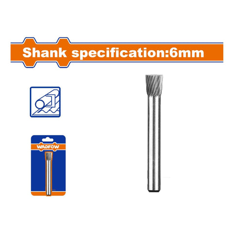 [SKUIMG]WYE3K01|FRESA LIMA ROTATIVA CILINDRICA DE HSS. VASTAGO: 6MM. CABEZA:8MM. PARA MOTORTOOL.