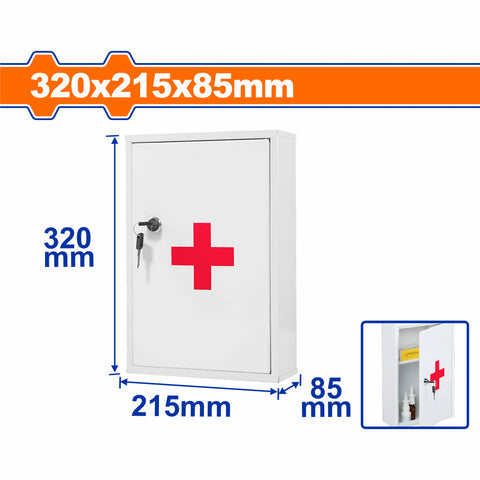 [SKUIMG]WYYX4501|WYYX4501.jpg|CAJA BOTIQUIN DE PRIMEROS AUXILIOS. GABINETE MEDICO. DIMENSIONES EXTERNAS (H*A*P): 12.5"X8.5"X3" (32