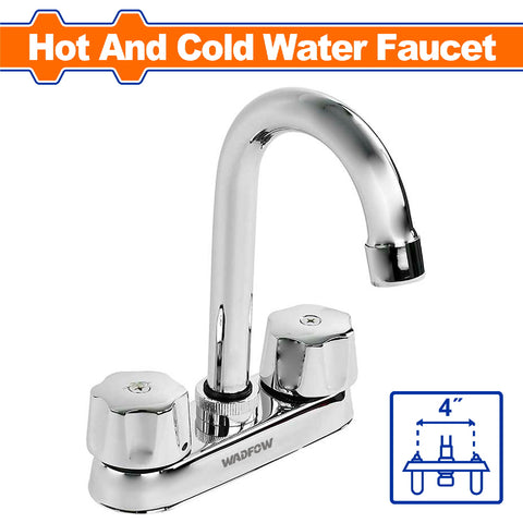 [SKUIMG]WZD1515|LLAVE DE FREGADOR DE 4" CON MODO AGUA FRIA Y CALIENTE. CUERPO DE LATON + MANGO DE PLASTICO