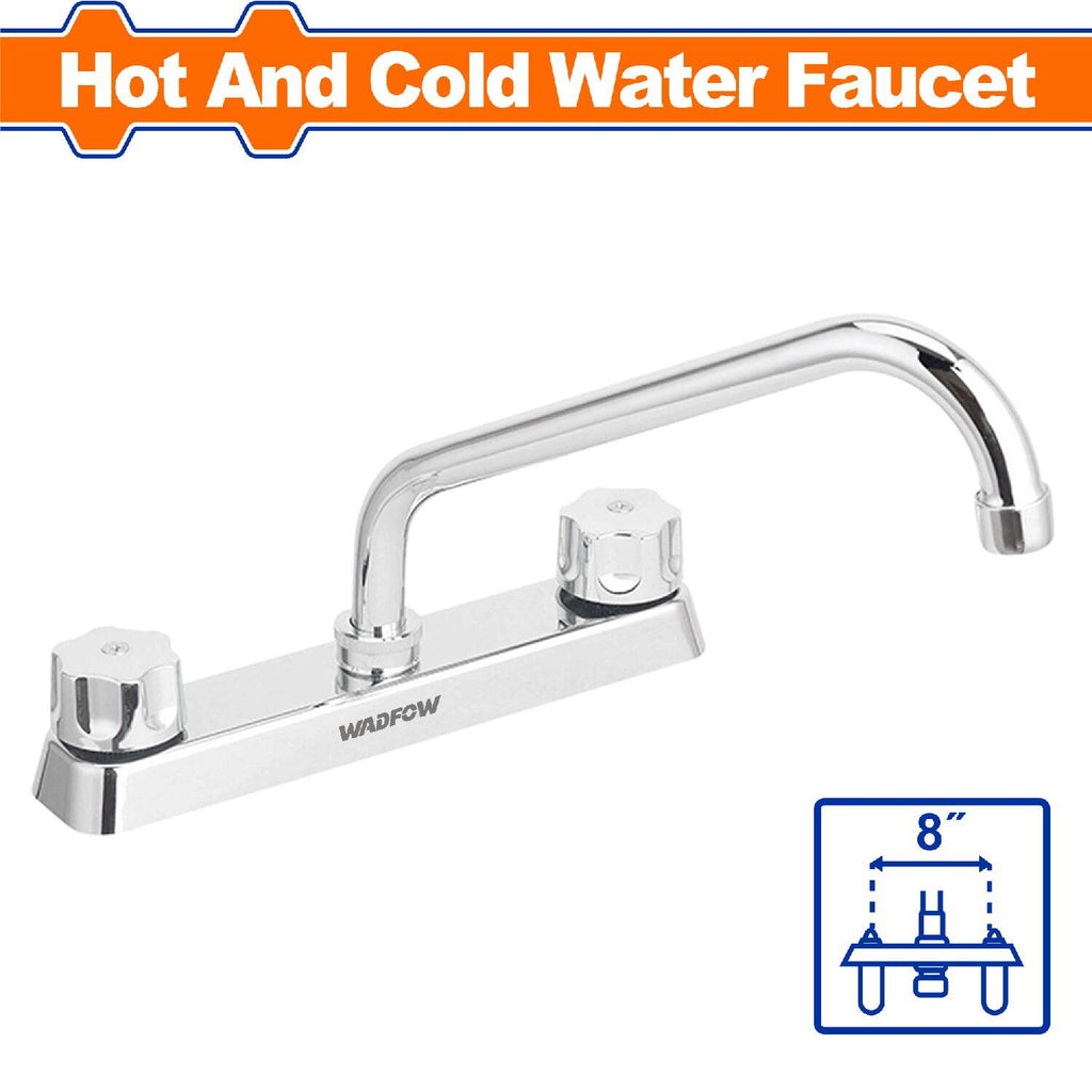 [SKUIMG]WZD1523|WZD1523.jpg|LLAVE DE FREGADOR DE 8¨CON MODO AGUA FRÍA Y CALIENTE. ACABADO CROMO, CON UN BRILLO PERDURABLE.