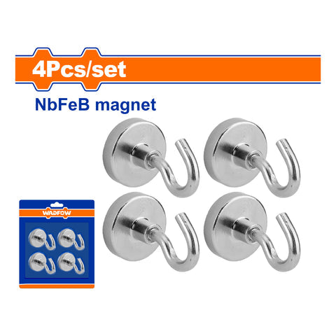[SKUIMG]WZE2K11|GANCHOS MAGNETICOS PARA COLGAR SET DE 4 PIEZAS. IMAN CON GANCHO. FUERZA: 3KG. COLGADOR. ORGANIZADOR