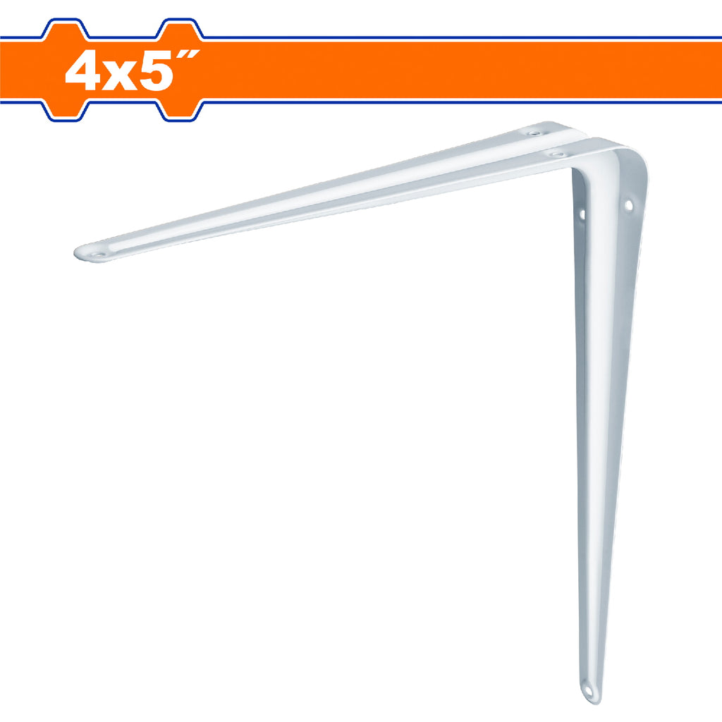 [SKUIMG]WZJ1304|WZJ1304.jpg|SOPORTE DE REPISAS 4 X 5". ESP: 0.8MM. CAPAC: 15KG. 6 PUNTOS DE FIJACIÓN. NO INCLUYE ACCESORIOS