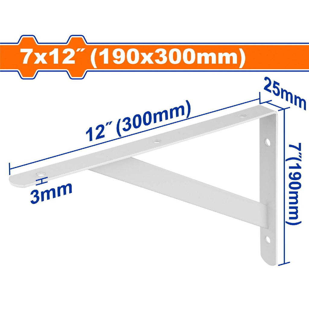 [SKUIMG]WZJ3330|SOPORTE DE REPISA REFORZADO 7X12" CAPAC: 100 KG. ESPESOR: 3MM. 6 PUNTOS DE FIJACIÓN.