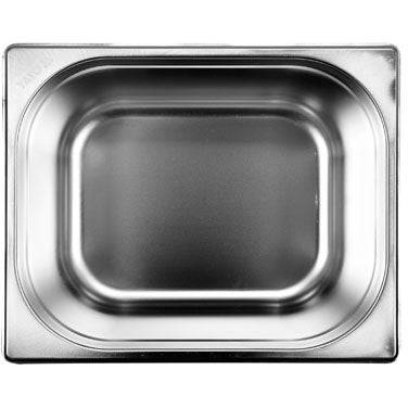[SKUIMG]YG-00264|YG-00264.jpg|BANDEJA GASTRONÓMICA DE ACERO INOXIDABLE GN 1/2 (150 MM)